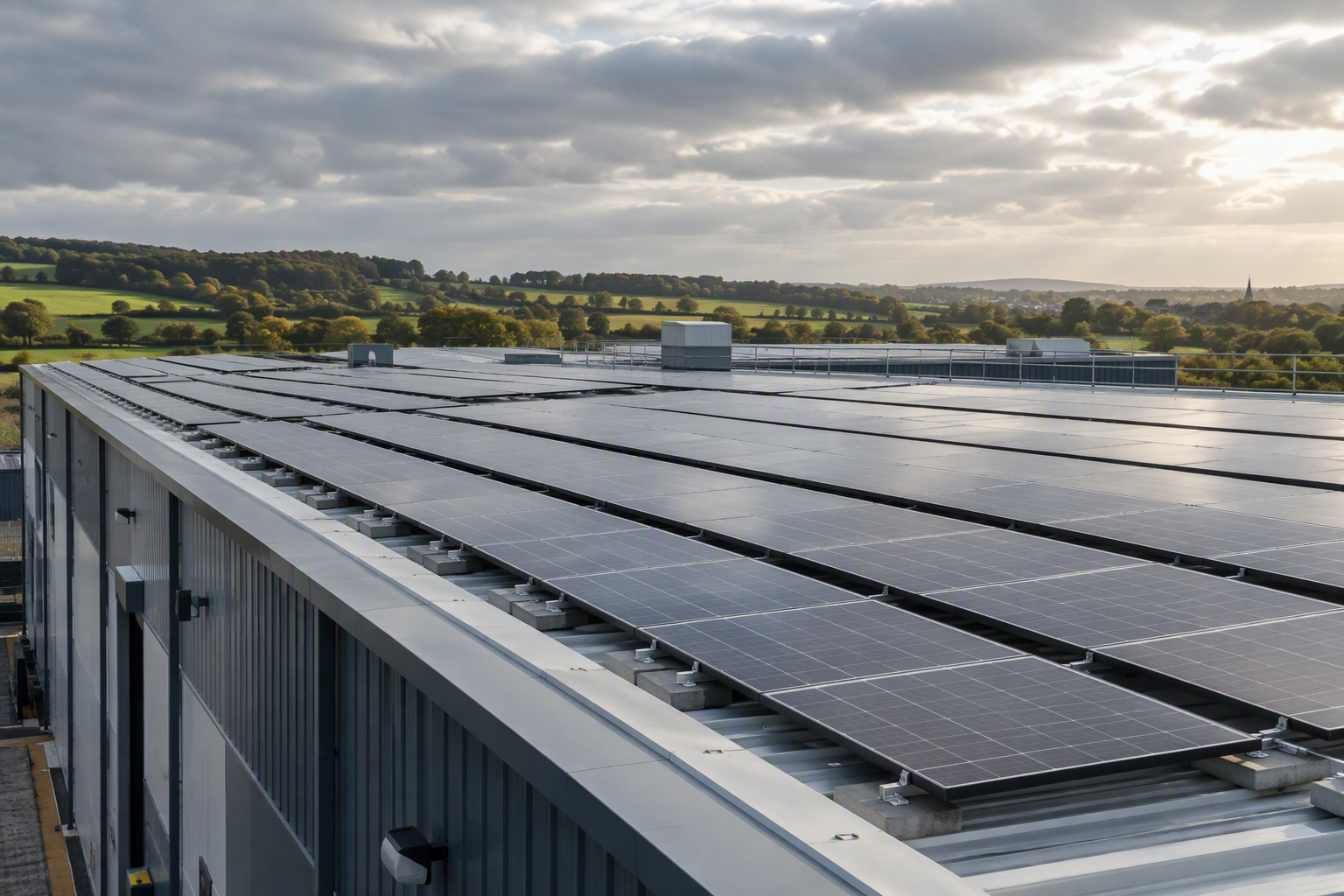 Commercial solar PV installation